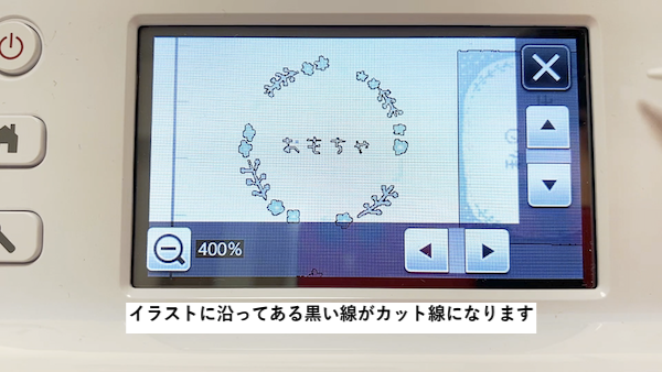 カット線を確認する